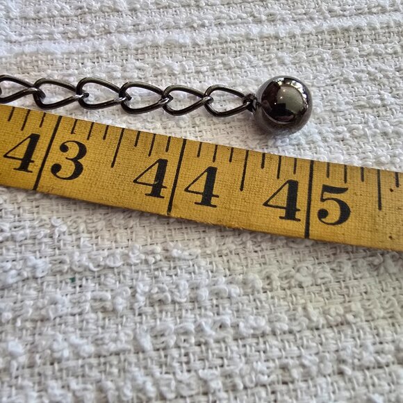 Vintage Fashion Chain Bling Belt in Hematite Colouring - Picture 6 of 8